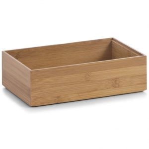 Caja de madera para poner orden color marrón